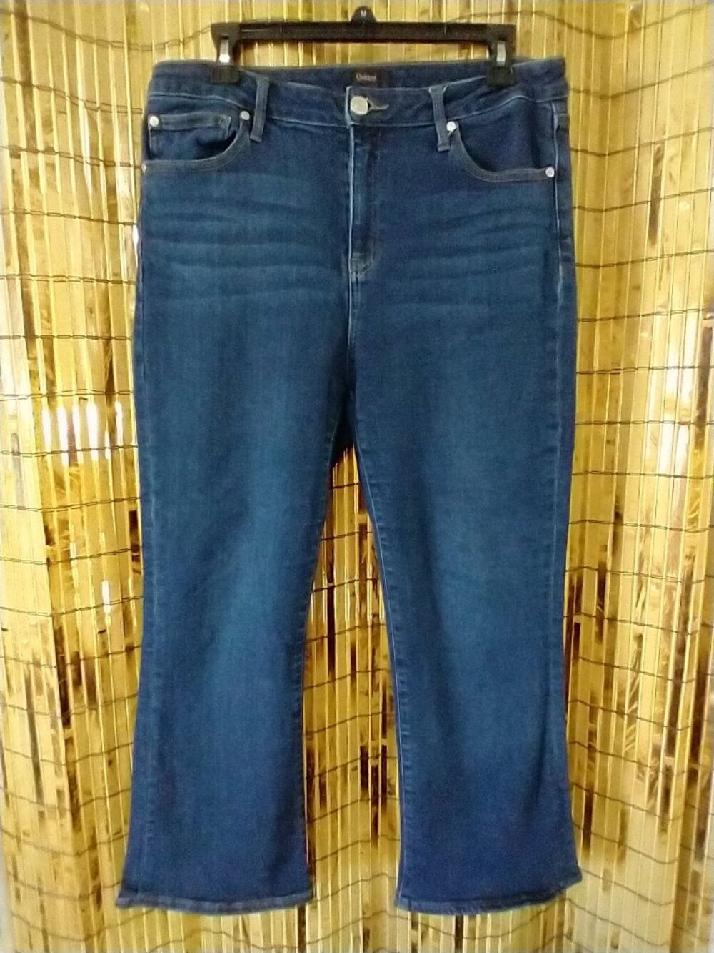 Quince High-Rise Stretch Wide-Leg/Flare Jeans in Size 32